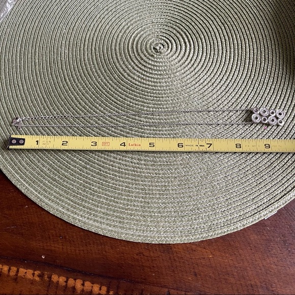 18K Gold Electroplated Geometric Clear Stone Necklace - Picture 5 of 6